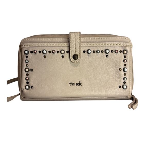 The Sak Cross Body Beige Beaded Crossbody Purse Wallet - Picture 1 of 6